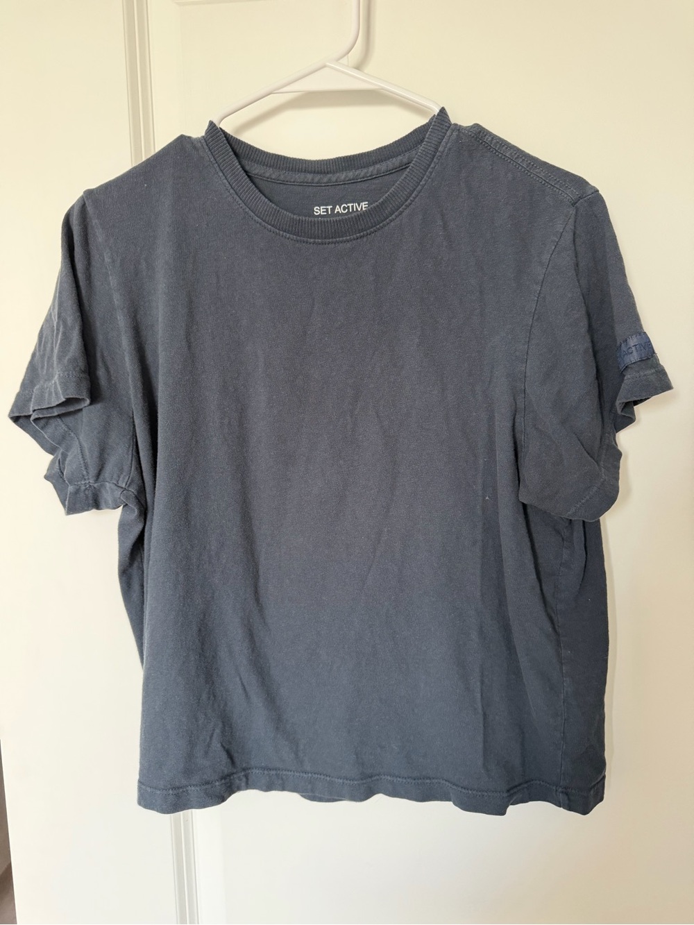 Set Active Women’s Cotton Navy Crewneck T-Shirt